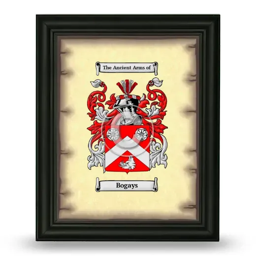 Bogays Coat of Arms Framed - Black