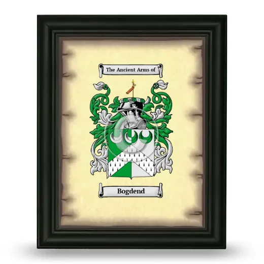 Bogdend Coat of Arms Framed - Black