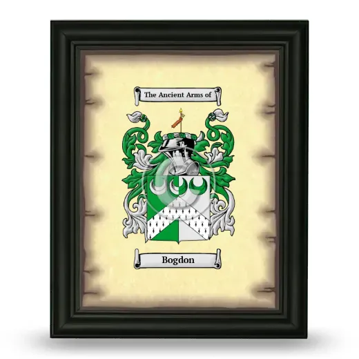 Bogdon Coat of Arms Framed - Black