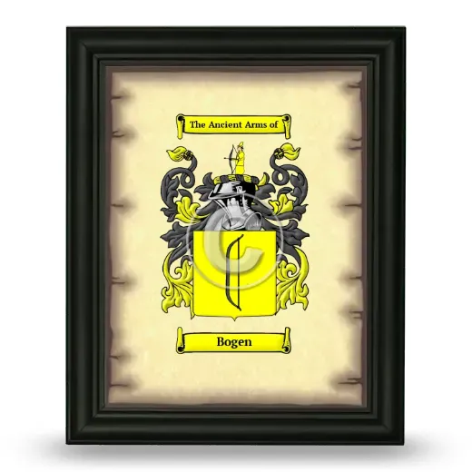 Bogen Coat of Arms Framed - Black