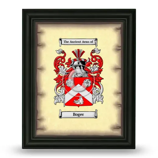 Boger Coat of Arms Framed - Black
