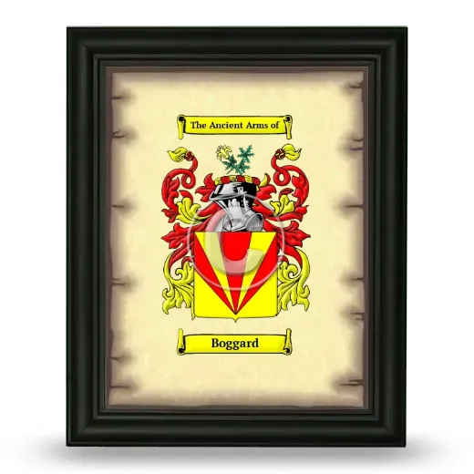 Boggard Coat of Arms Framed - Black