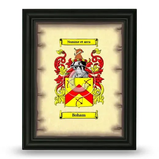 Boham Coat of Arms Framed - Black