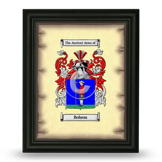 Bohem Coat of Arms Framed - Black