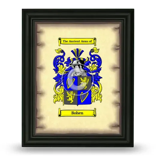 Bohen Coat of Arms Framed - Black