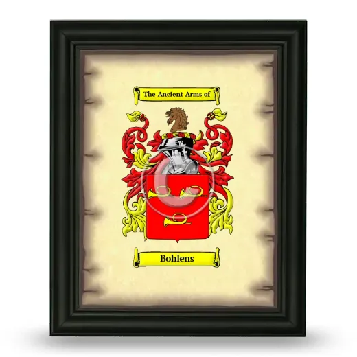 Bohlens Coat of Arms Framed - Black