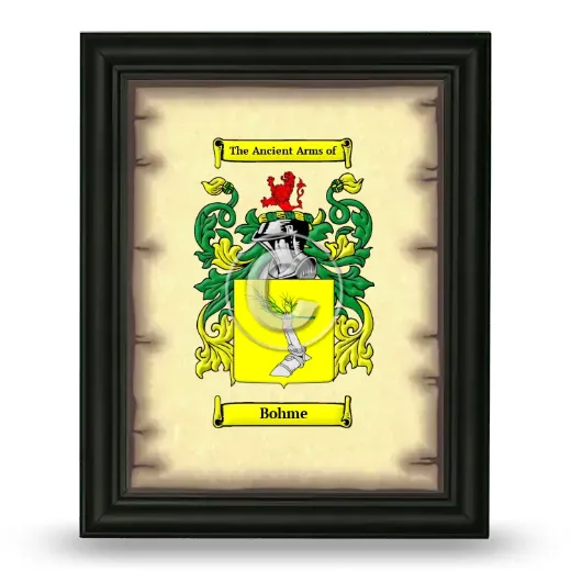 Bohme Coat of Arms Framed - Black