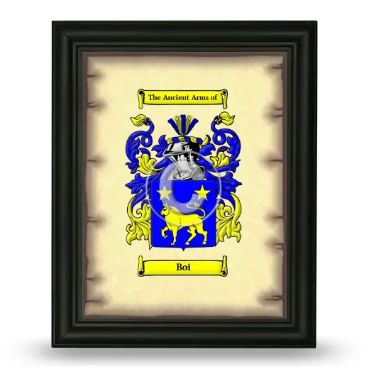 Boi Coat of Arms Framed - Black
