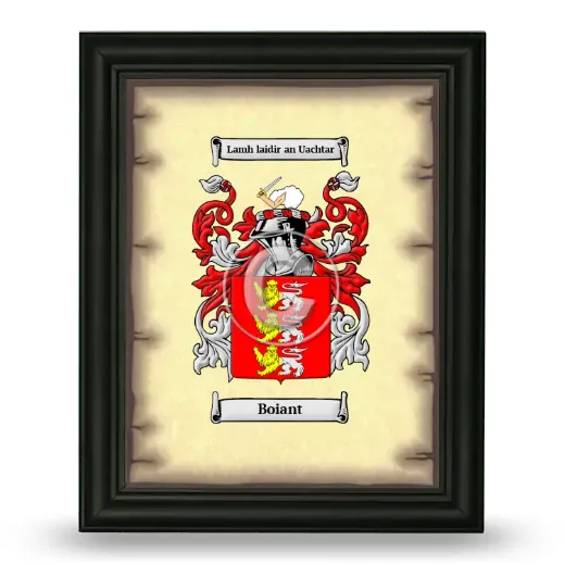 Boiant Coat of Arms Framed - Black