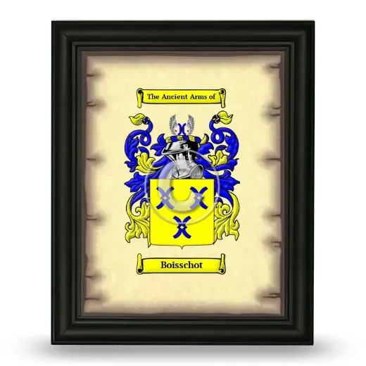 Boisschot Coat of Arms Framed - Black