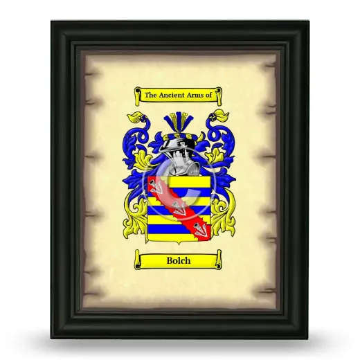 Bolch Coat of Arms Framed - Black