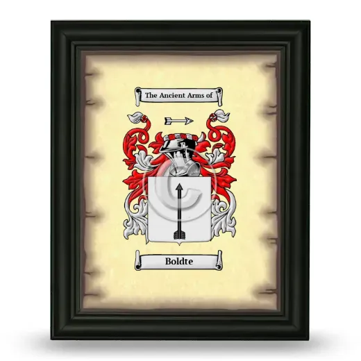 Boldte Coat of Arms Framed - Black