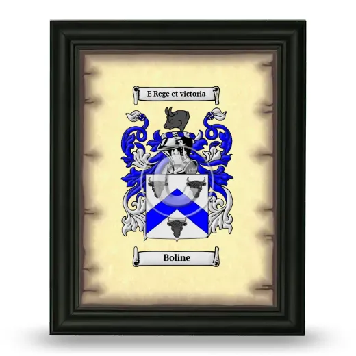 Boline Coat of Arms Framed - Black