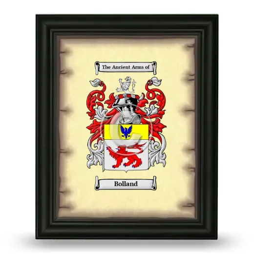 Bolland Coat of Arms Framed - Black