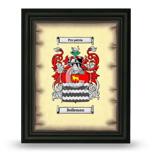 Bolleman Coat of Arms Framed - Black