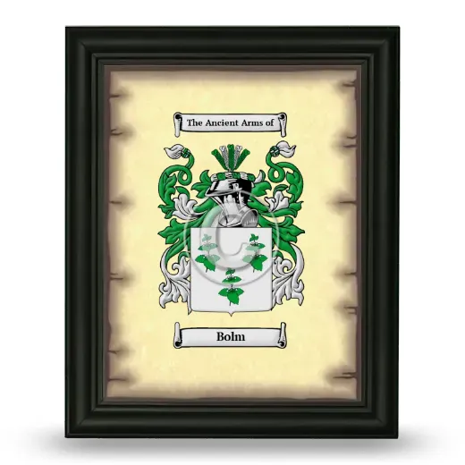 Bolm Coat of Arms Framed - Black