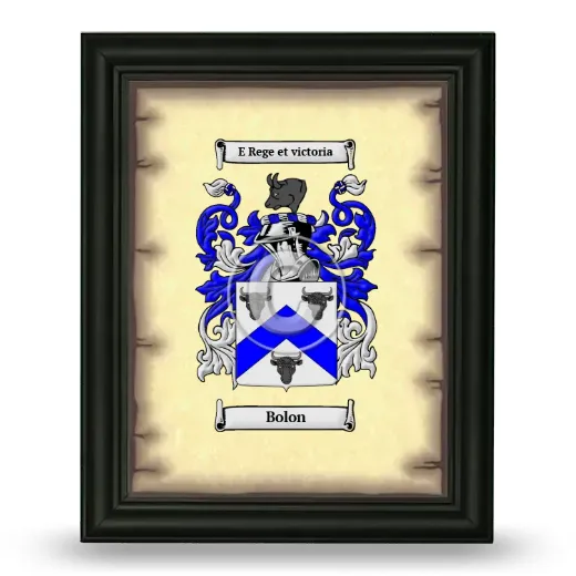 Bolon Coat of Arms Framed - Black