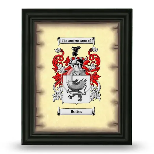 Boltes Coat of Arms Framed - Black