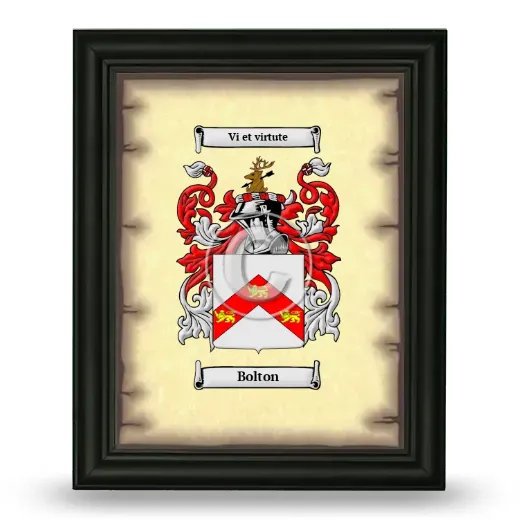 Bolton Coat of Arms Framed - Black