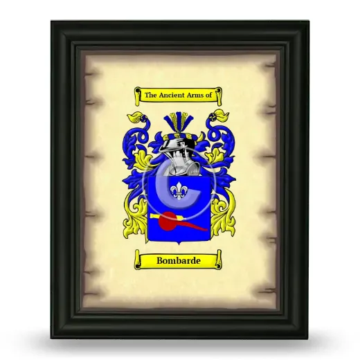 Bombarde Coat of Arms Framed - Black