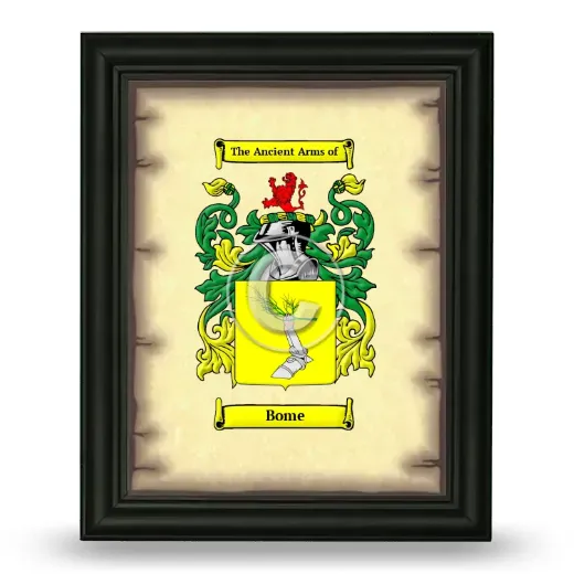 Bome Coat of Arms Framed - Black
