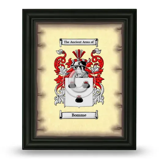Bomme Coat of Arms Framed - Black