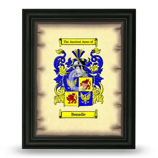 Bonaile Coat of Arms Framed - Black