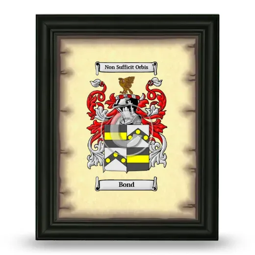 Bond Coat of Arms Framed - Black