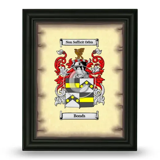Bonds Coat of Arms Framed - Black