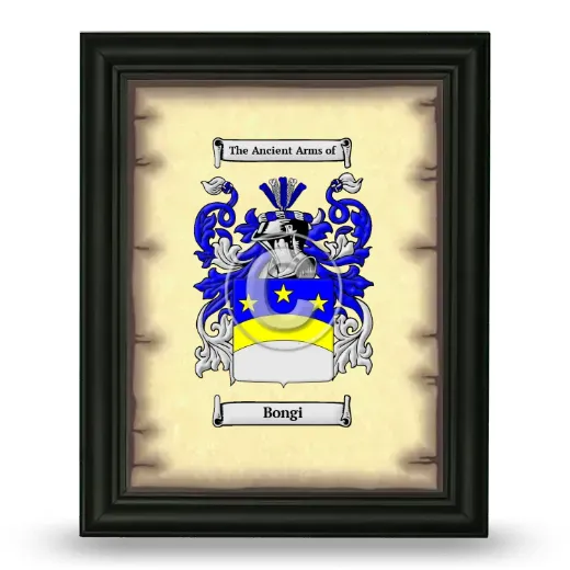 Bongi Coat of Arms Framed - Black