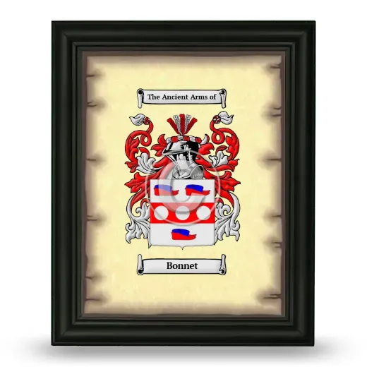Bonnet Coat of Arms Framed - Black