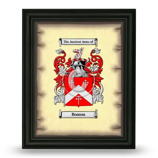Bonum Coat of Arms Framed - Black