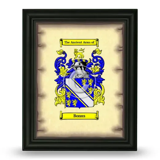 Bonus Coat of Arms Framed - Black
