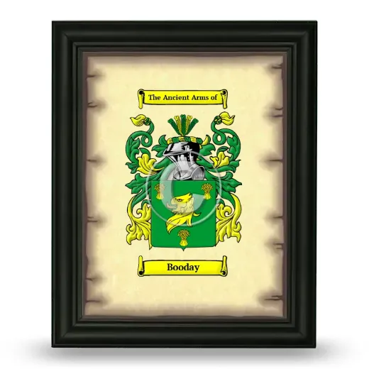 Booday Coat of Arms Framed - Black