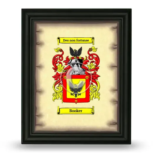 Booker Coat of Arms Framed - Black