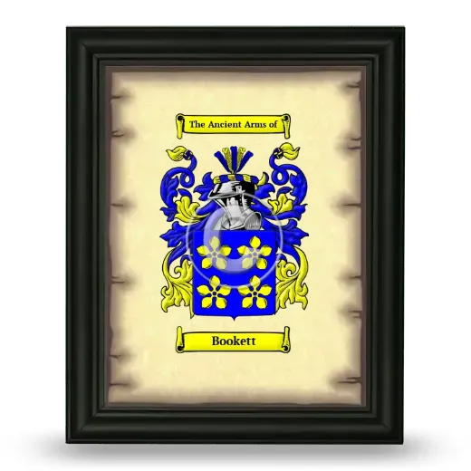Bookett Coat of Arms Framed - Black