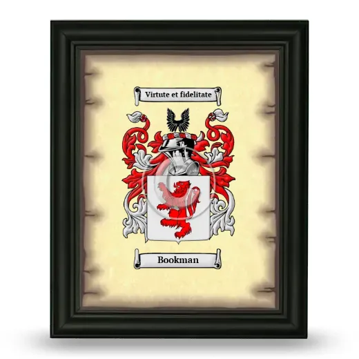 Bookman Coat of Arms Framed - Black