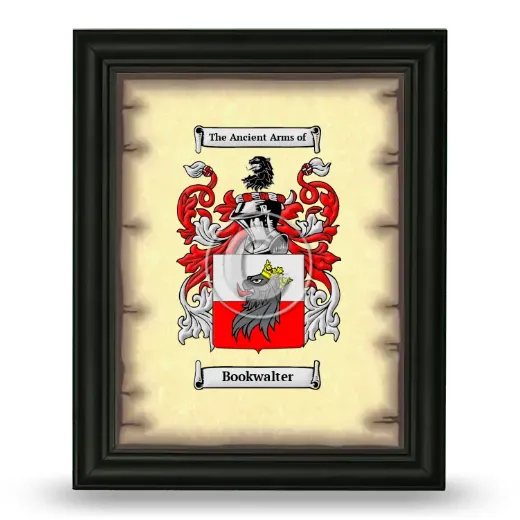 Bookwalter Coat of Arms Framed - Black