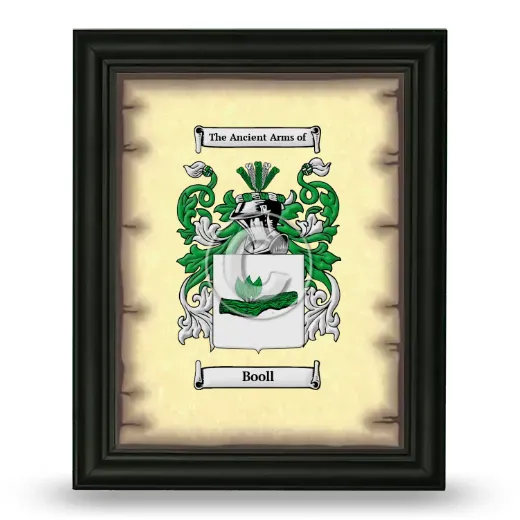 Booll Coat of Arms Framed - Black