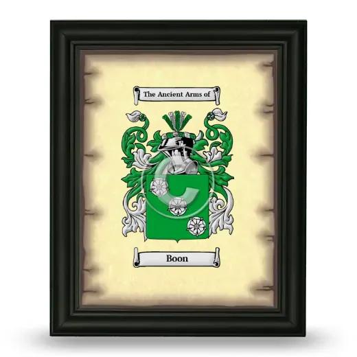 Boon Coat of Arms Framed - Black