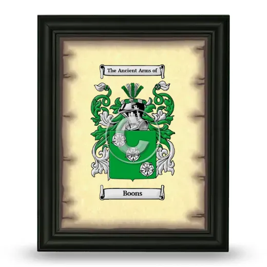 Boons Coat of Arms Framed - Black