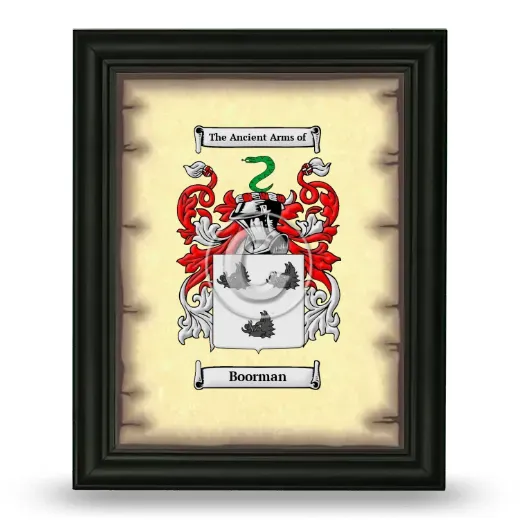 Boorman Coat of Arms Framed - Black
