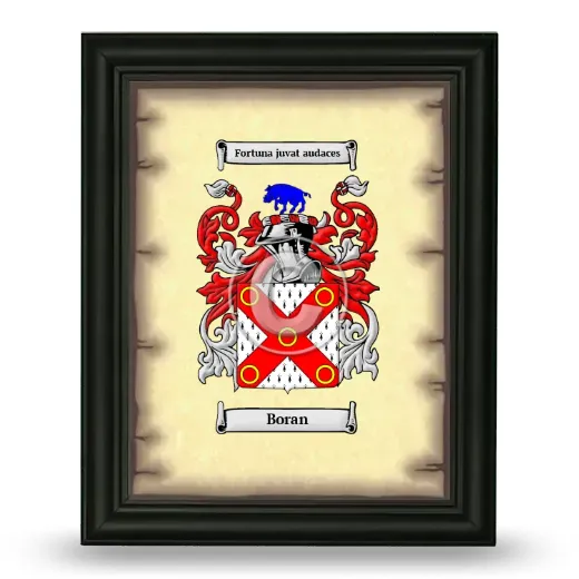 Boran Coat of Arms Framed - Black