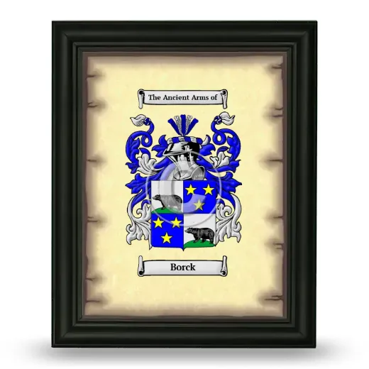 Borck Coat of Arms Framed - Black