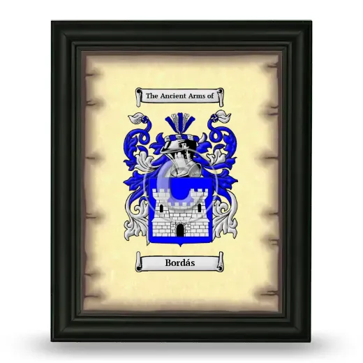 Bordás Coat of Arms Framed - Black