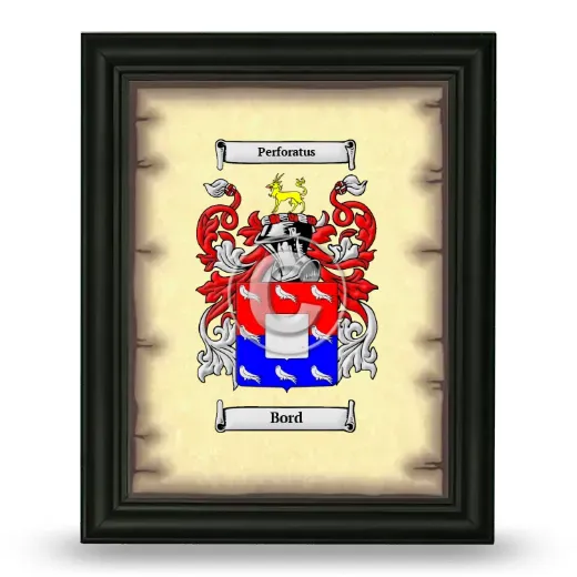 Bord Coat of Arms Framed - Black