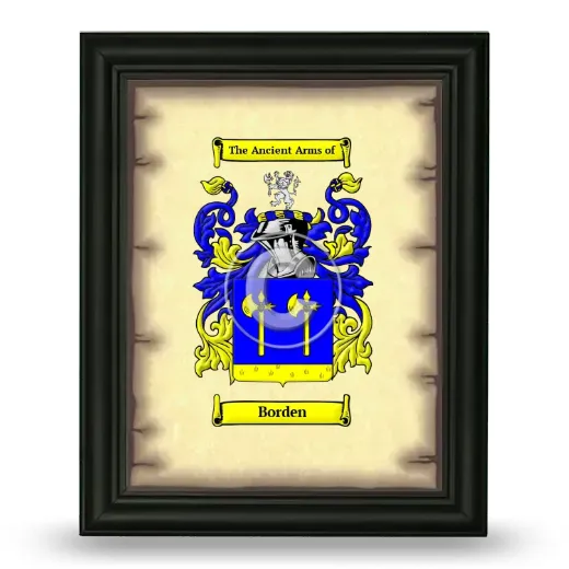 Borden Coat of Arms Framed - Black