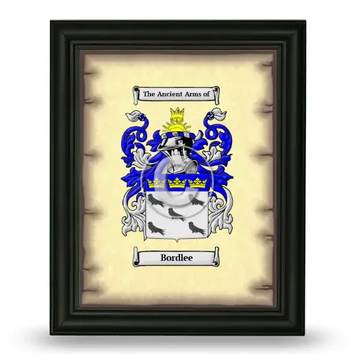 Bordlee Coat of Arms Framed - Black