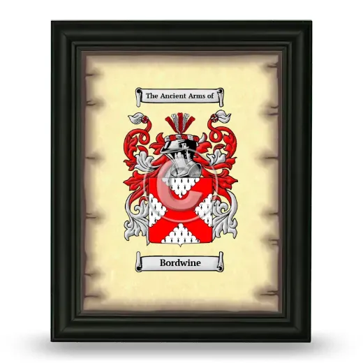 Bordwine Coat of Arms Framed - Black