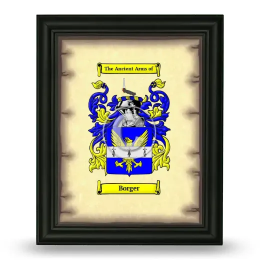 Borger Coat of Arms Framed - Black
